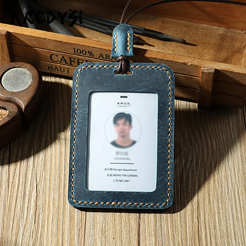 Crazy Horse кожа ручной работы ретро разрешение на работу чехол унисекс набор для