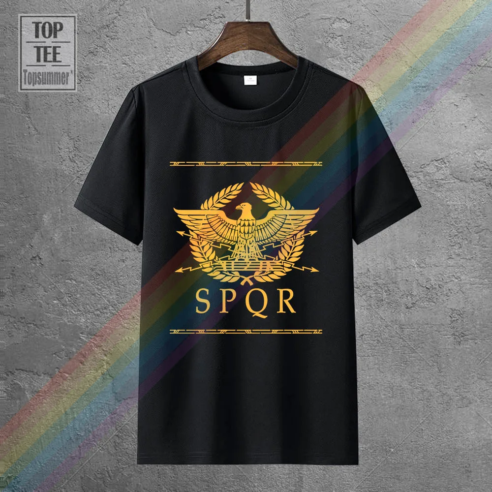 Roman Empire Spqr Short Sleeve T Shirts Teenage Great Shirts Pure Cotton O Neck Men'S T Shirt For Group