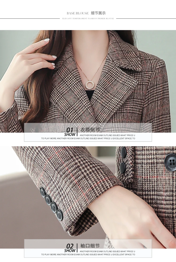 

Korean version of the fashionable woolen coat 2020 new female autumn and winter temperament is thin and large size mid-length