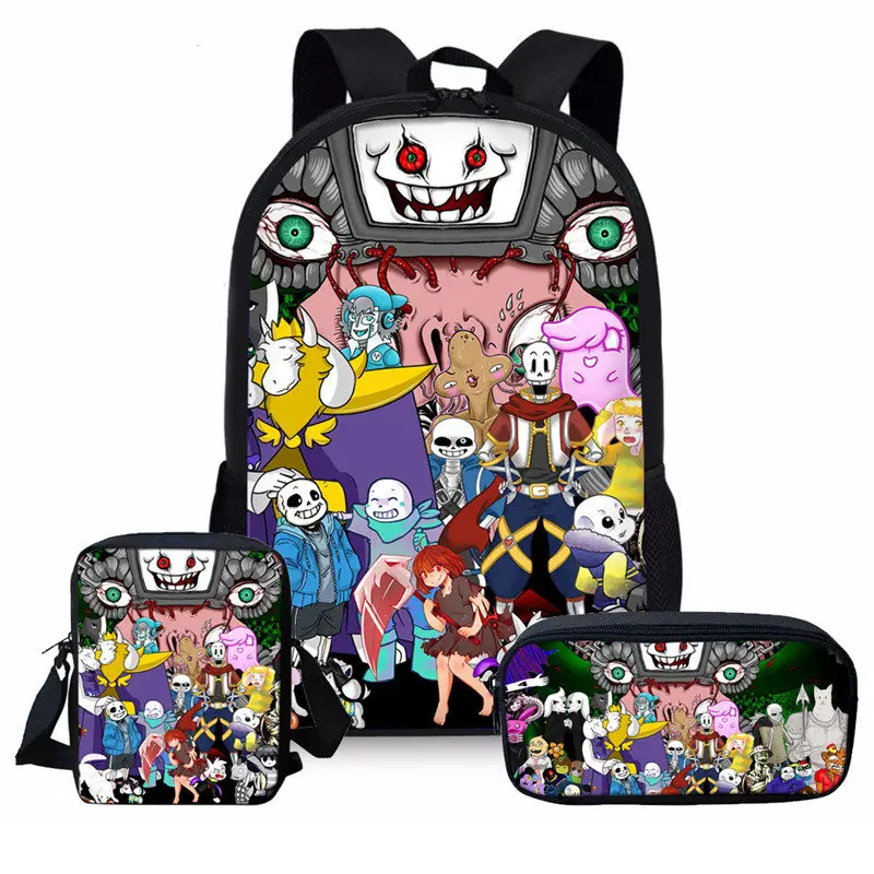 XM2630CEK Аниме Undertale Школьные сумки Дети Книга Сумки малышей мультфильм FNAF Фредди UT рюкзак Sans мальчиков девочек Школьный набор - Цвет: XM2630CEK