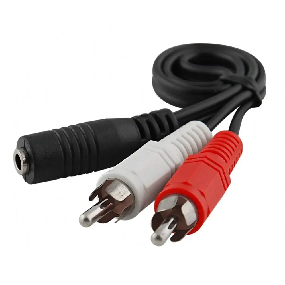 Композитный кабель Geartronics RCA штекер 2 на гнездо 3 5 мм Aux аудио разъем для наушников