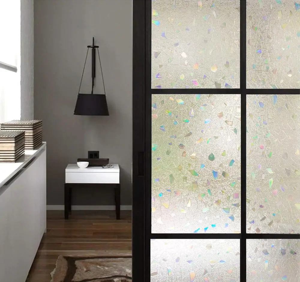 Конфиденциальная оконная пленка витражная статическая липкая дверная шторка с