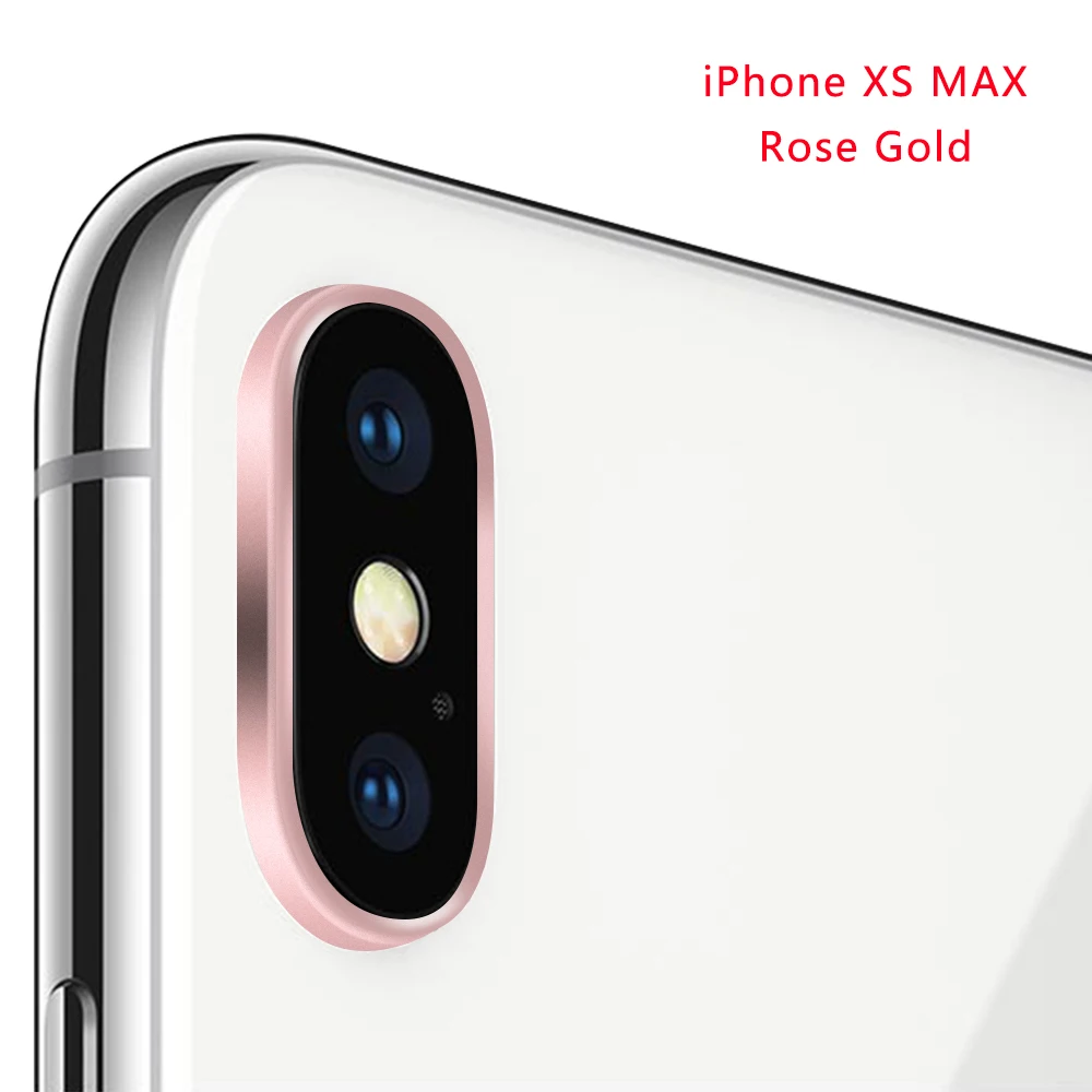 Защитный чехол для задней камеры 1 шт. с кольцом для iPhone XR/XSM серии защита смартфона аксессуары - Цвет: Xs and Max rose gold