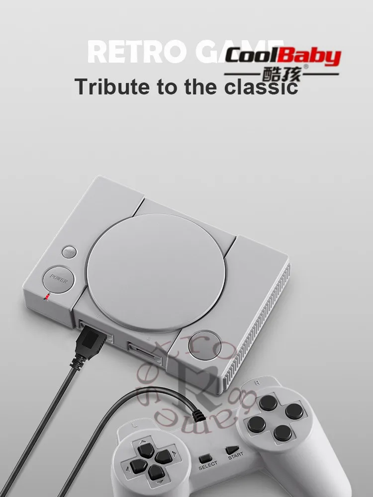Классическая Мини домашняя ТВ игровая консоль 8 бит PS1 Ретро портативная видео консоль встроенный 620 игр два игрока с розничной коробкой