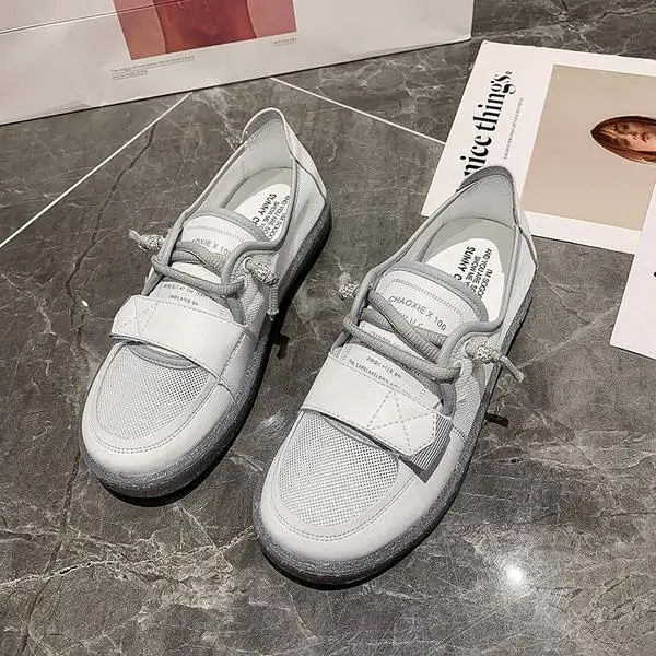 

2021 Summer Shoes Ladies Shallow Mouth Casual Female Sneakers Round Toe Slip-on Women's Moccasins 2021 New Cross Small Slip On