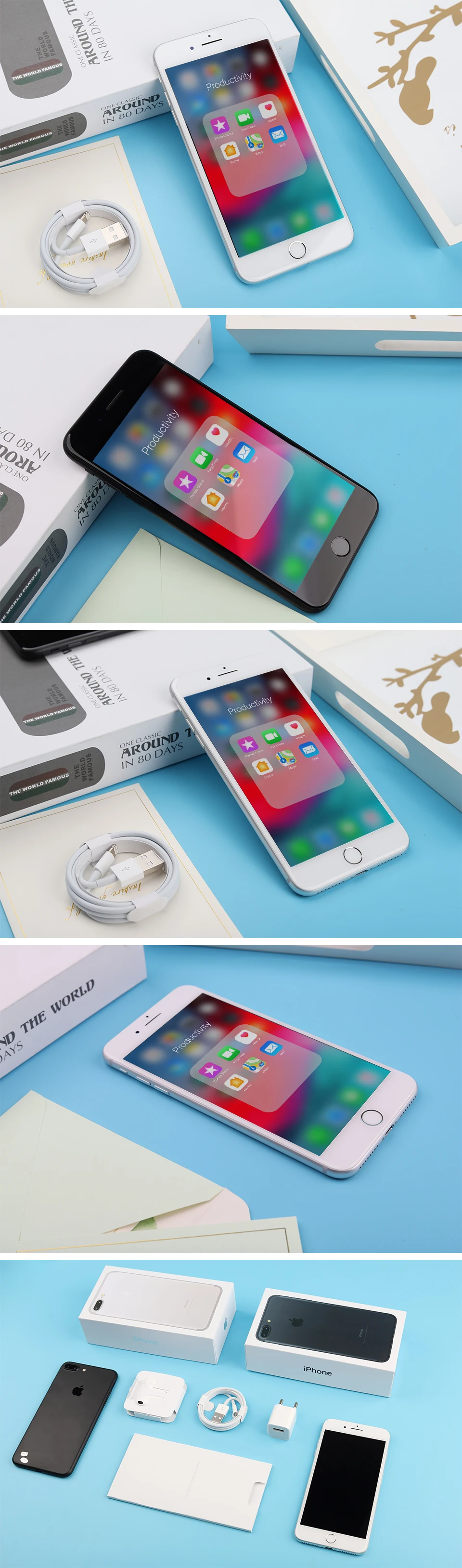 IPhone 7 Plus разблокированный IOS смартфон 5,5 дюймов Apple A10 четырехъядерный 3 Гб ram 12MP 7MP камера 32/128/256 ГБ rom 4G LTE Miobile телефон