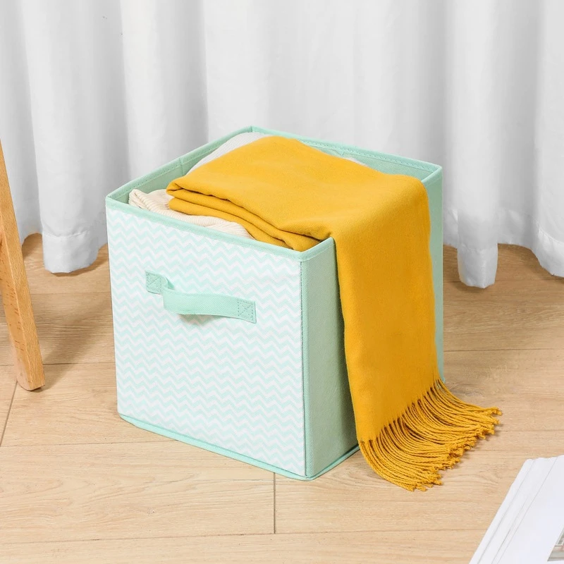 

4Pcs Color Printing Non Woven Square Storage Box Clothes Toy Storage Box Wardrobe Drawer Storage Box