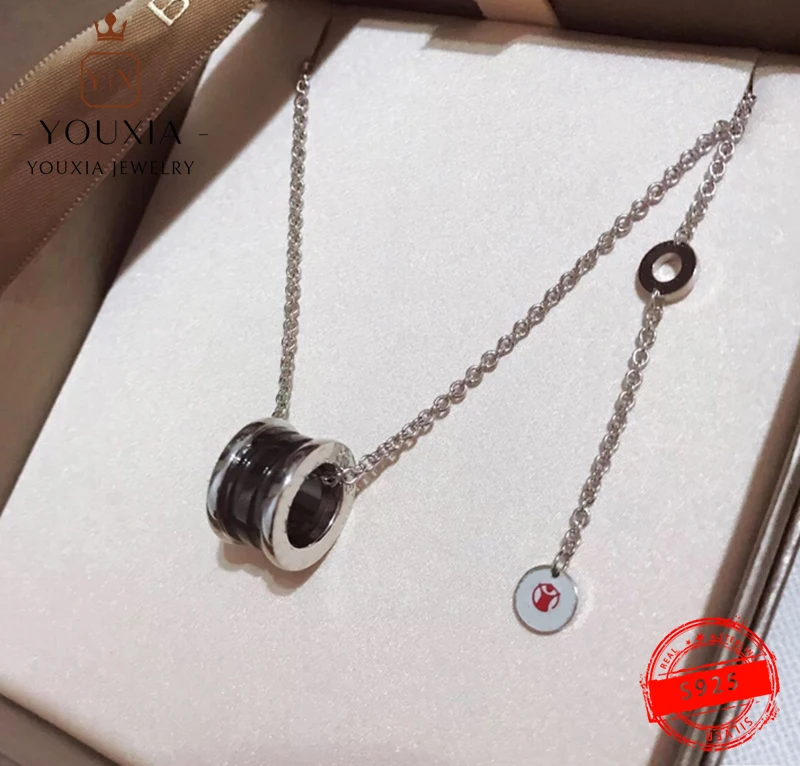 

1:1 925 Sterling Silver Custom Simple Fashion White Gold Light Luxury Personality Bracelet