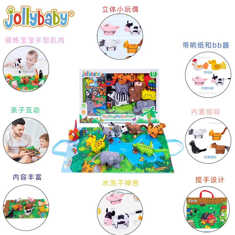 

Montessoridoll Play Game Blanket Parent-Child Interaction Early Education Three-Dimensional Cloth Book 1-3 Year Old Baby Toy