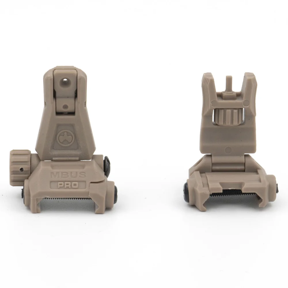 

Tactical Nylon Material Folding Flip Up Rear Sight Front Sight on picatinny rail for toy rifle Aiming Accessories GBB Magpul AEG