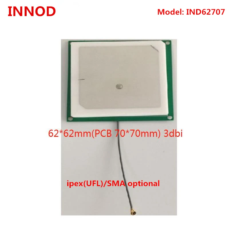 Разъем ipex sma 62*62 мм 3dbi 868 МГц 900 epc gen2 uhf читатель антенна средняя micros керамика rfid тег