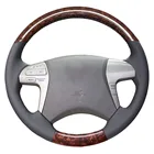 Чехол для руля Toyota Highlander Camry, Premio, Estima 2007-2013, Fortuner Hilux 2011-2015, черный, искусственная кожа