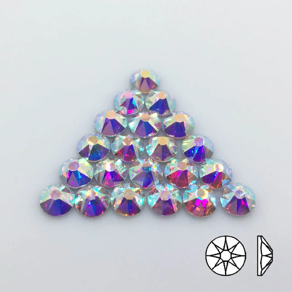Стразы стеклянные с горячей фиксацией цветные стразы для одежды сделай сам