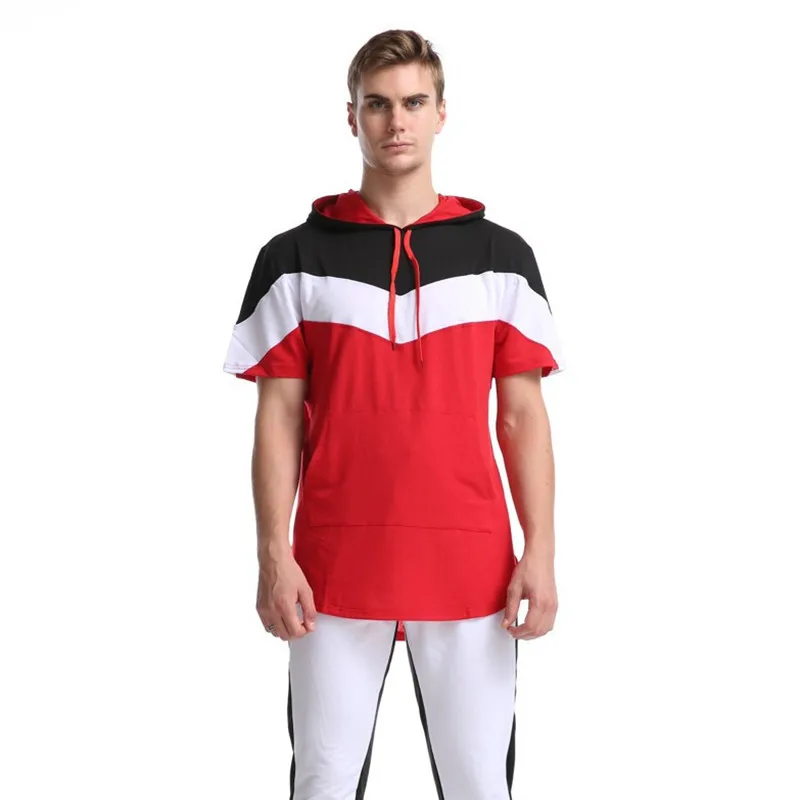 

2021 hot sale high quality summer men's fashion casual three-color short-sleeved trousers 2-piece suit casual street sportswear