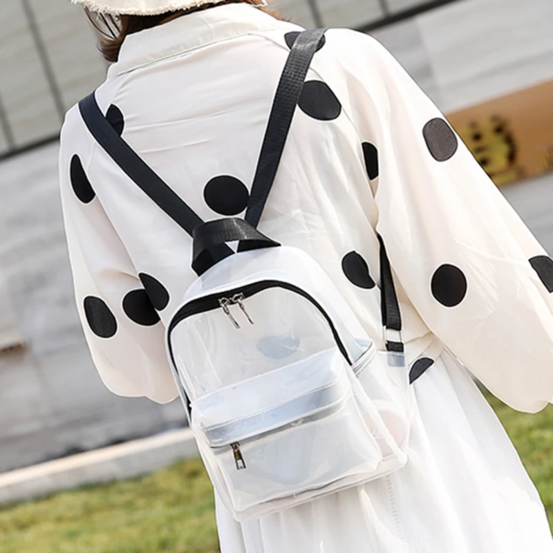 

Lady Bags Transparent Exquisite Backpack Korean Version Fashion Small Fresh All-match Woman Girl Bag High Quality New Bags