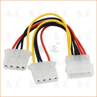 18awg 8 inches computer power supply ide 4 pin molex lp4 male to 2 x female splitter power cable cordhard drive disk hdd dvd cd