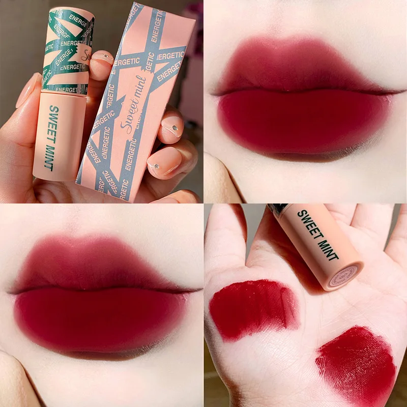 

Sweet Mint 6Colors Lipstick Long-Lasting Makeup Shimmer Waterproof Hydrating Velvet Fashion Lipstick Easy To Wear