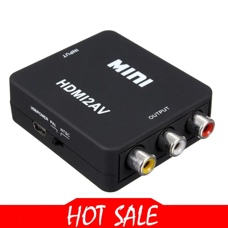 Композитный видео AV-переходник MINI HDMI в 3RCA CVBS | Электроника