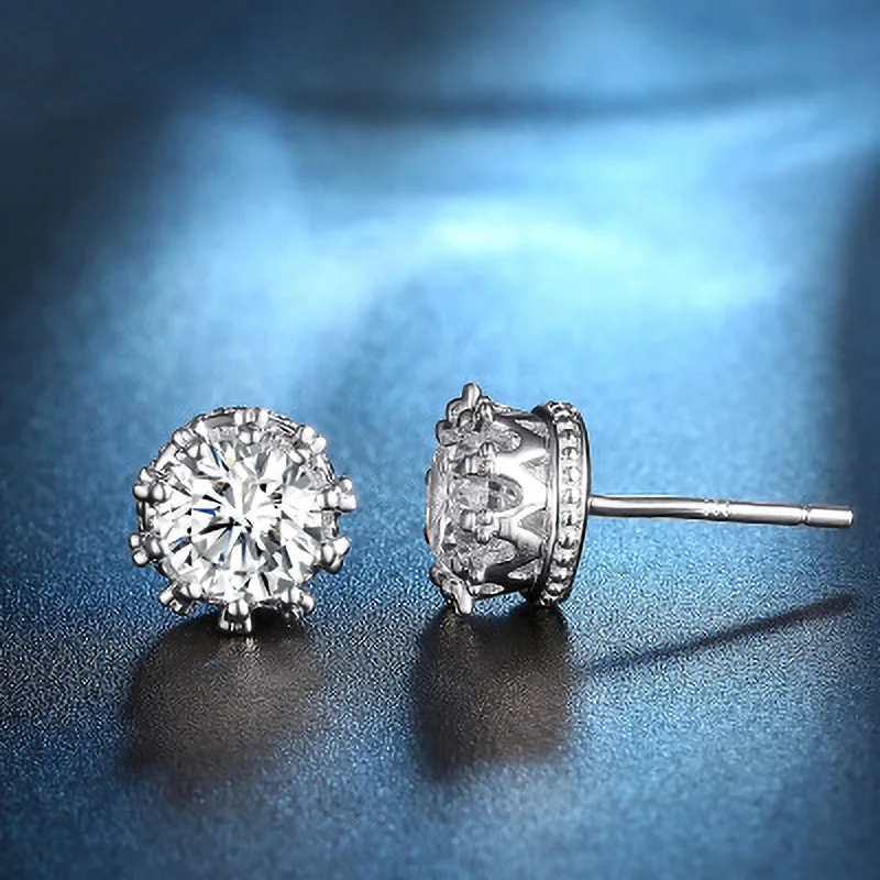 Простые Модные очаровательные серебряные серьги с кубическим цирконием