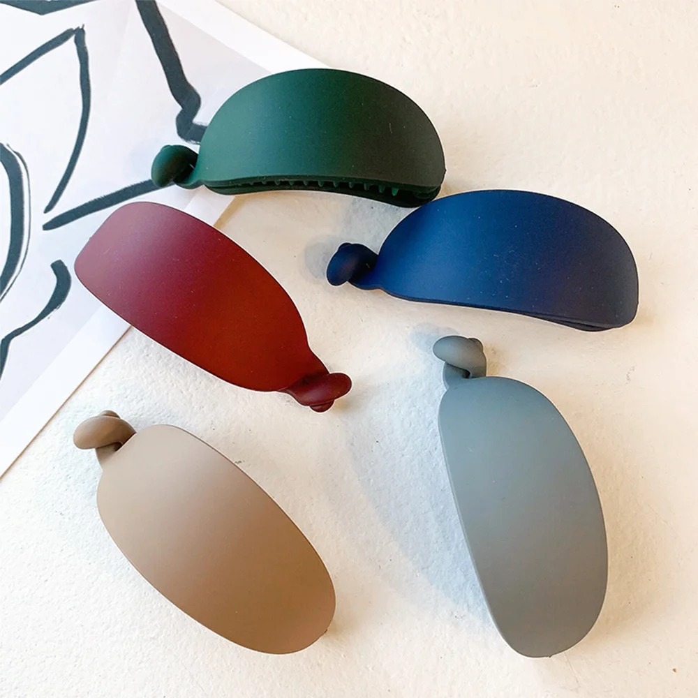 Женские матовые заколки для конского хвоста девочек однотонные банановые зажимы