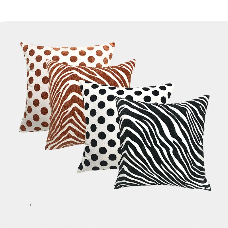 45x45 СМ Декор для дома Искусственный меховой наволочка для дивана набор Имитация коровьей шкуры Подушечка с животным узором Плюшевая подушка для автомобильного сиденья.