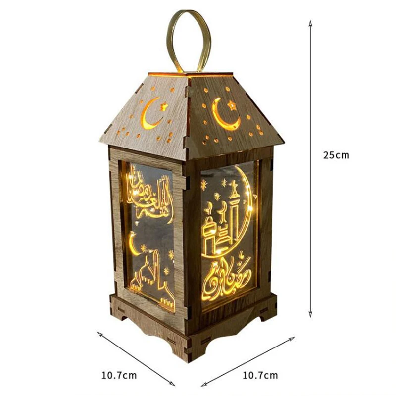 

2021 Ramadan Home Desktop Table Ornaments Eid Mubarak LED Lights Festival Lantern Warm Lights Tower Ramadan Kareem Gifts