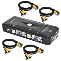 switch anti interference synchronization kvm stable transfer vga splitter data 4 port durable portable computer connection