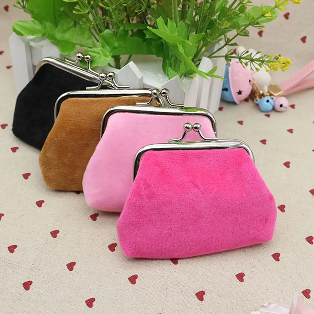 Новинка милый модный женский вельветовый маленький кошелек держатель для монет