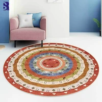 sunnyrain 1 piece fleece printed living room round area rugs and carpet for bedroom 100cm