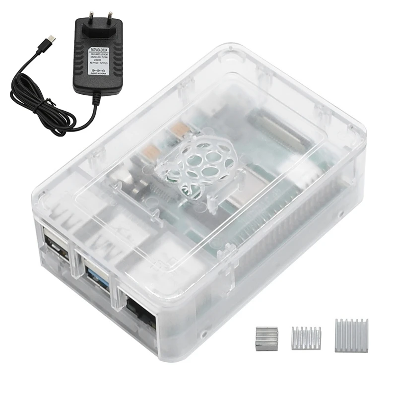 Для Raspberry Pi 4 Model B ABS чехол 4G ОЗУ макетная плата комплект с прозрачным цветным