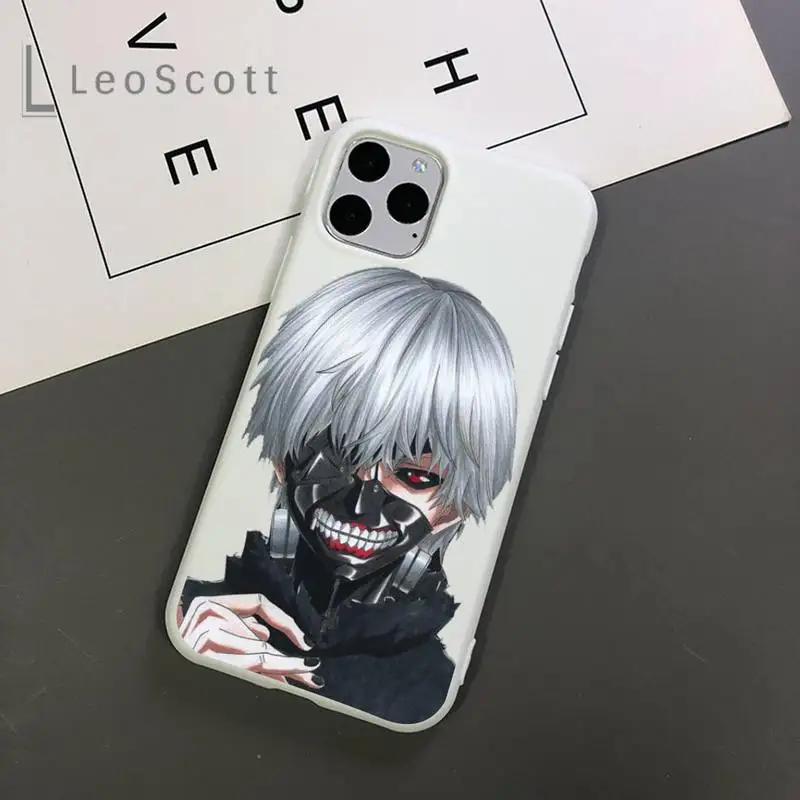 

Trendi Anime Ghoul Kaneki Ken untuk Phone Case Candy Color for iPhone 11 12 mini pro XS MAX 8 7 6 6S Plus X 5S SE 2020 XR