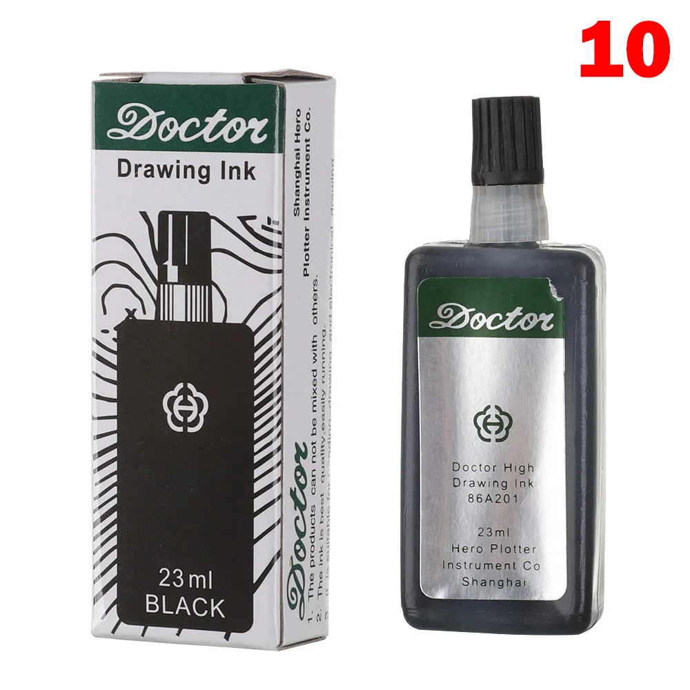 Needle tube water Pigment Liner чернила маркер для белой доски 0,05 0,1 0,2 0,3 0,4 0,5 0,8 1,0 различных наконечников ручка черная тонкая ручная роспись эскизов ручки с кисточками - Цвет: Needle tube water