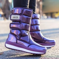 2021 women winter warm waterproof mid calf snow boots short plush fleece graffiti for ladies shoes lady outdoor footwear