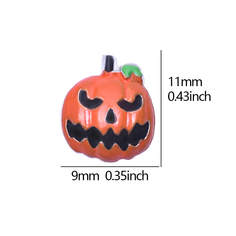 20 шт./лот Хэллоуин призрак тыква летучая мышь паук сетка Череп сплав Плавающие