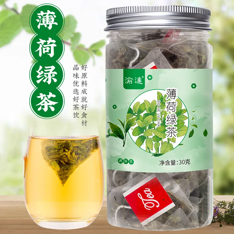 

Треугольный чайный пакетик с перечной мятой, 30 г, 10 пакетов цветов и травы для здоровья, красивый подарок