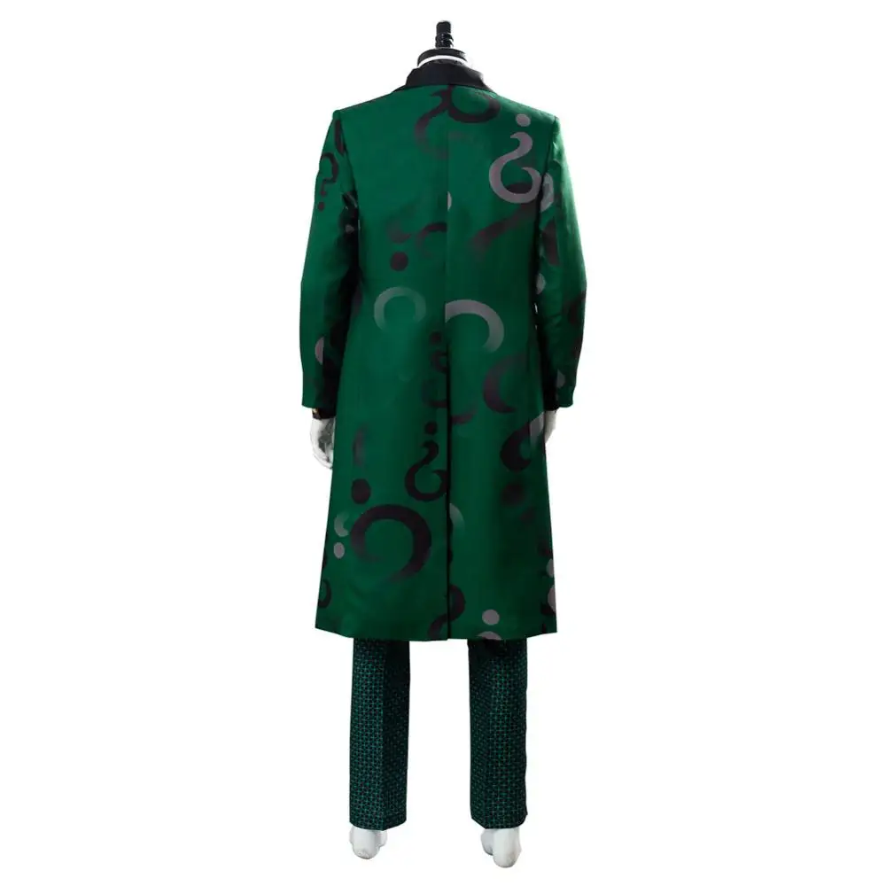 Готэм Сезон 5 Riddler Косплэй Ботинки в стиле Эдвард Нигма костюм пальто зеленый