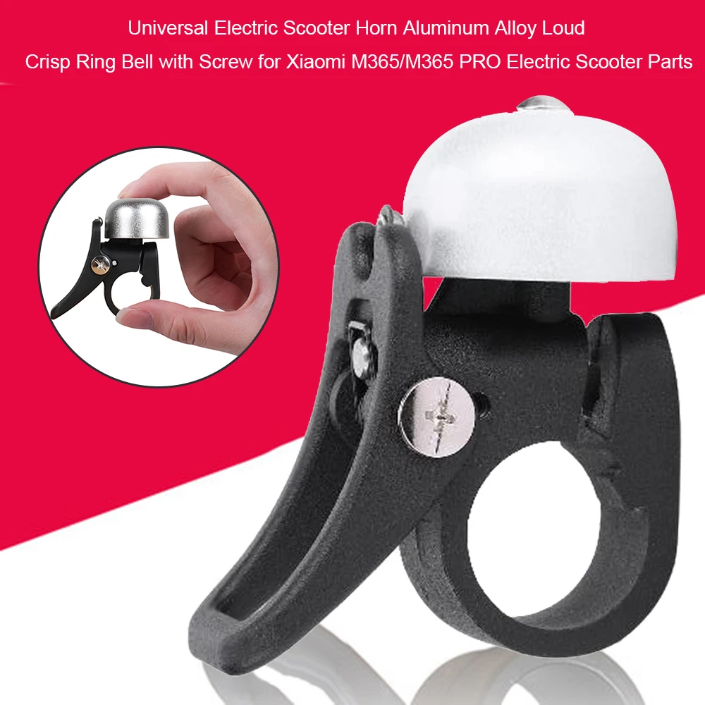 

1X Electric Scooter Horn Aluminum Alloy Loud Crisp Ring Bell with Screw for Xiaomi M365/M365 PRO Electric Scooter Parts