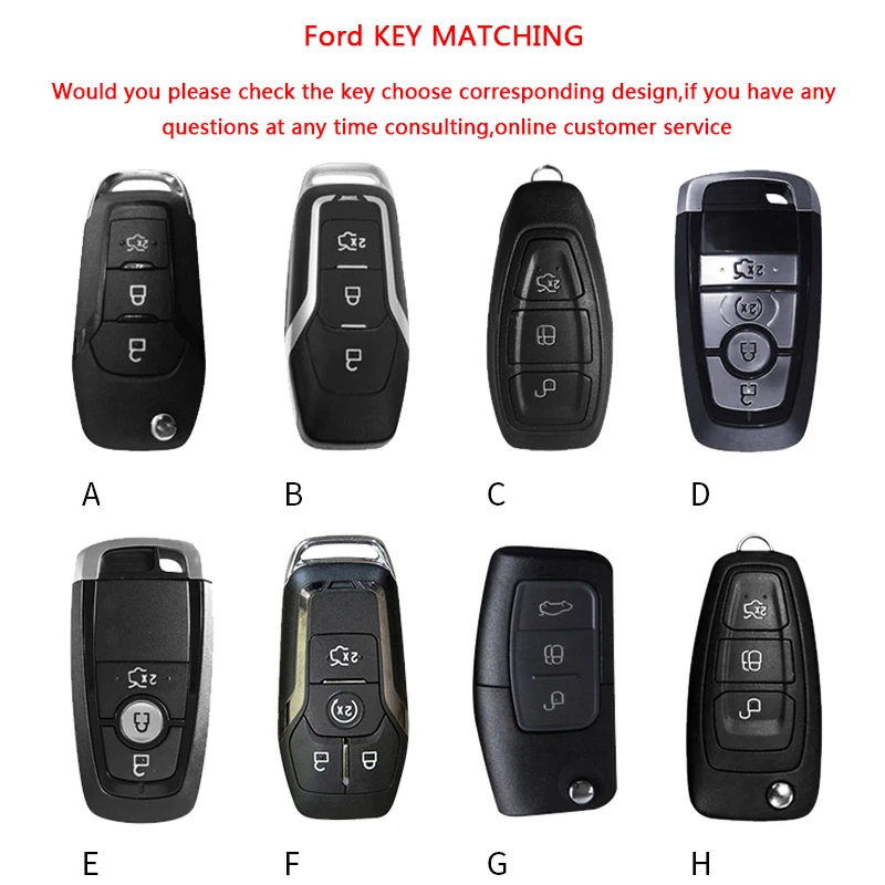 Чехол из натуральной кожи для автомобильных ключей Ford Lingjie кожаный чехол