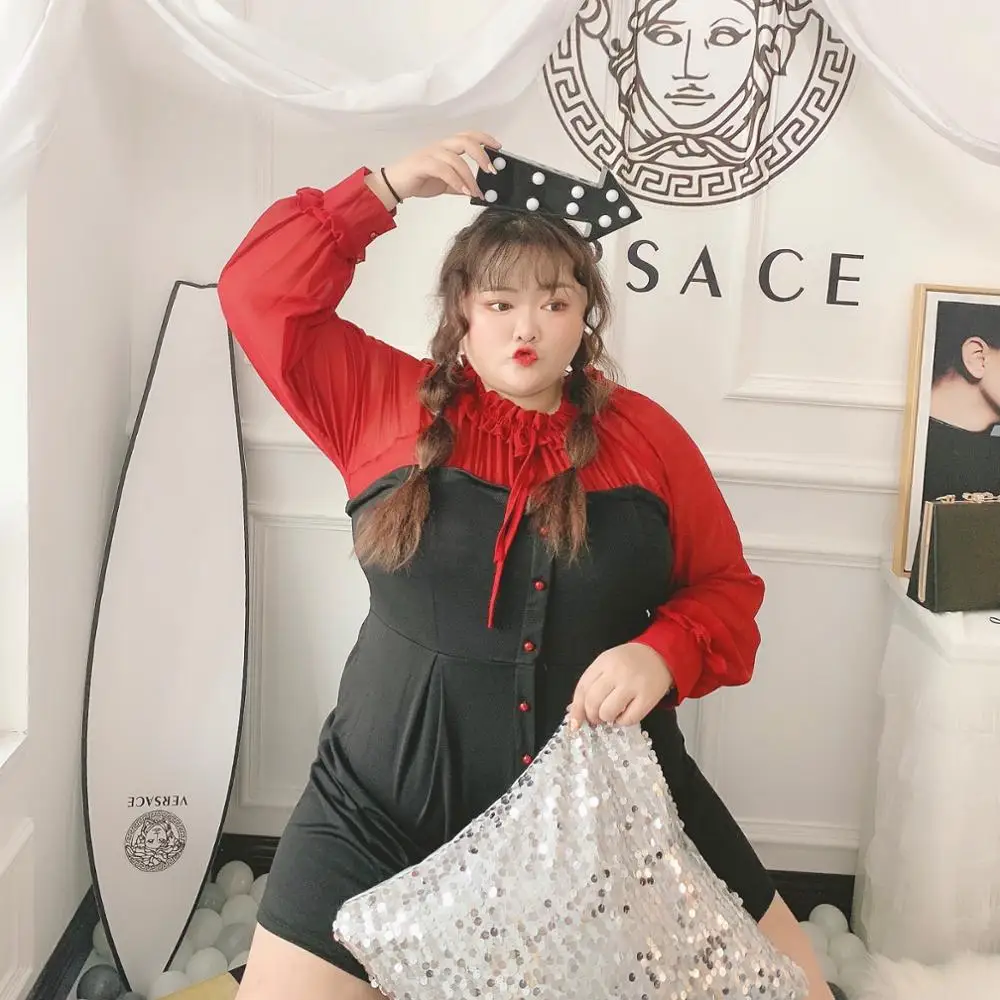 

Винтажное платье с оборками, с высокой талией, для девочек, в викторианском стиле, большие размеры, XL-4XL