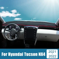 for hyundai tucson nx4 2021 2022 car dashboard avoid light pads instrument platform desk cover mats carpets anti uv accessories