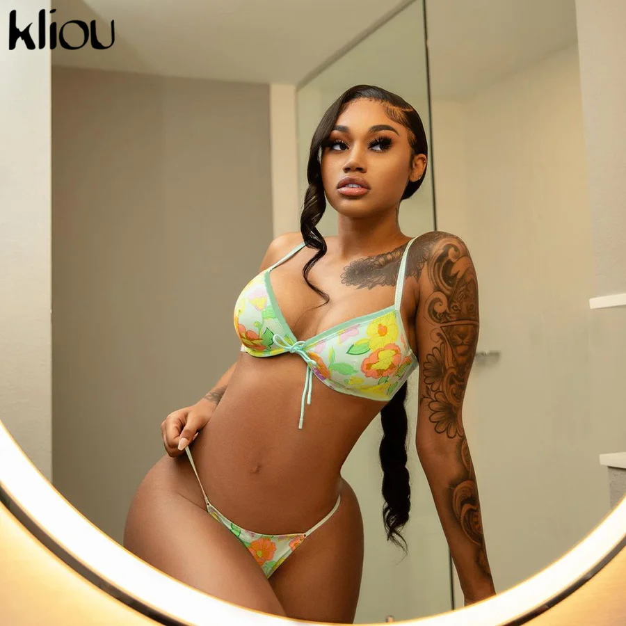 Kliou/комплект из двух предметов с эстетическим принтом Женский праздничный