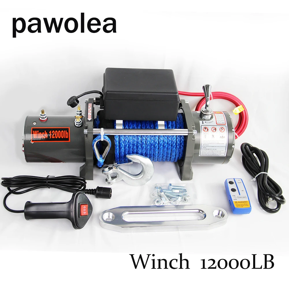 Pаспродажа Автомобильная лебедка 12 000 фунтов 6000 фунтов лебедка автомобильная 12v 24v Электрическая лебедка для квадроцикла 4WD Грузовик внедорожник 4x4 Вне...