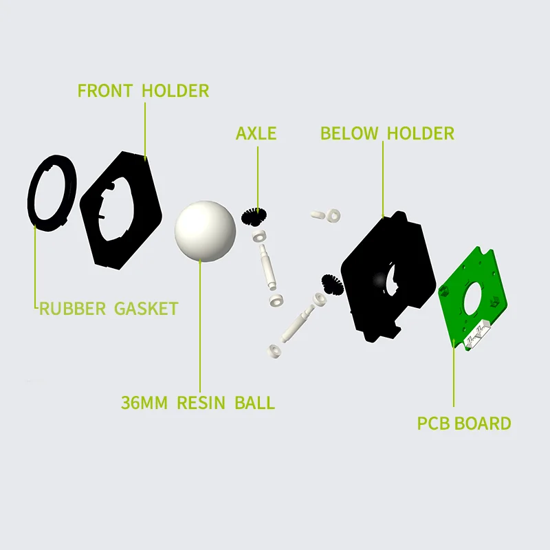 Stock USB White Color Diameter 50mm Custom Medical Mechanical Trackball Mouse For Armamentarium