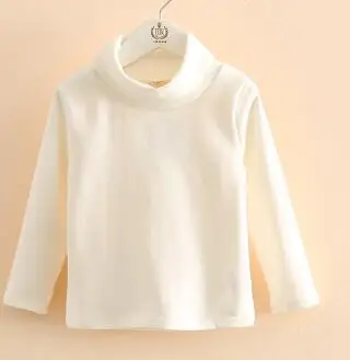 fleece white Г. Зимняя детская одежда плотные флисовые пуловеры унисекс с длинными рукавами, футболки для мальчиков и девочек, детские футболки, топы - Цвет: fleece white