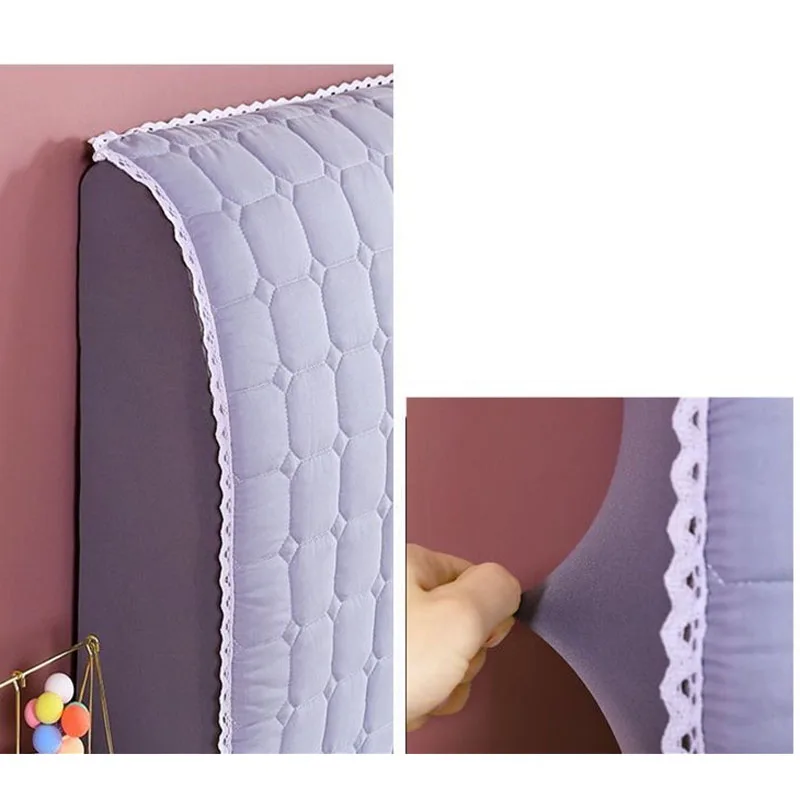 thicken all inclusive bed cover soft packed curved wood universal elasticity simple modern headboard dust protection cover free global shipping