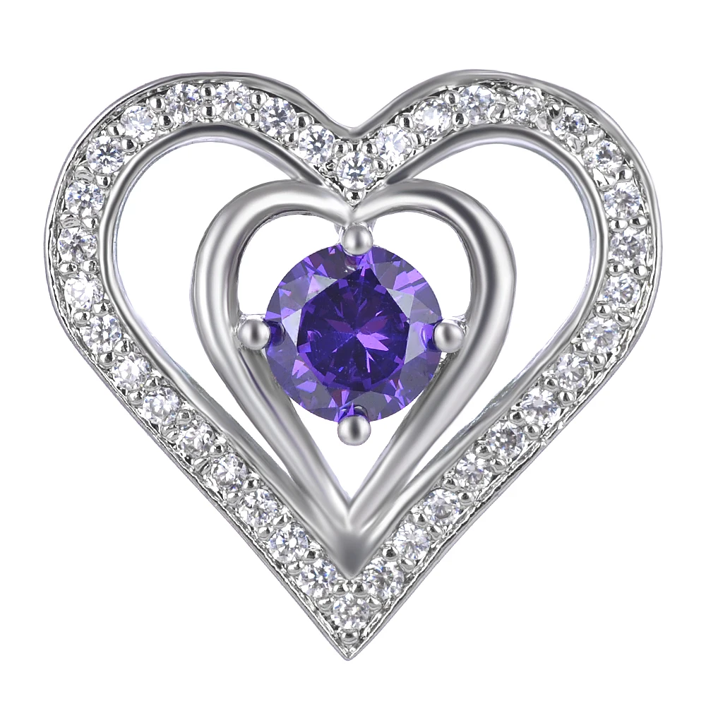 Смешанные сердца стильные новые ювелирные изделия Большой CZ камень