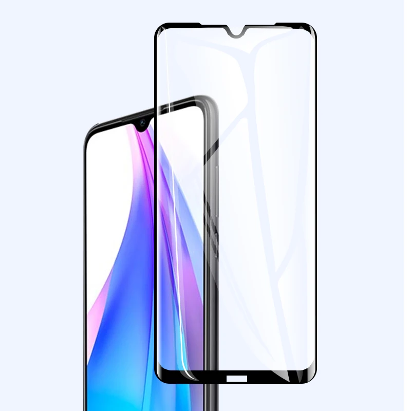 3 шт. полностью наклеиваемая поверхность стекла для xiaomi redmi note 8t защита для экрана CHYI,, полное покрытие, защитный чехол для redmi note 8t стекло