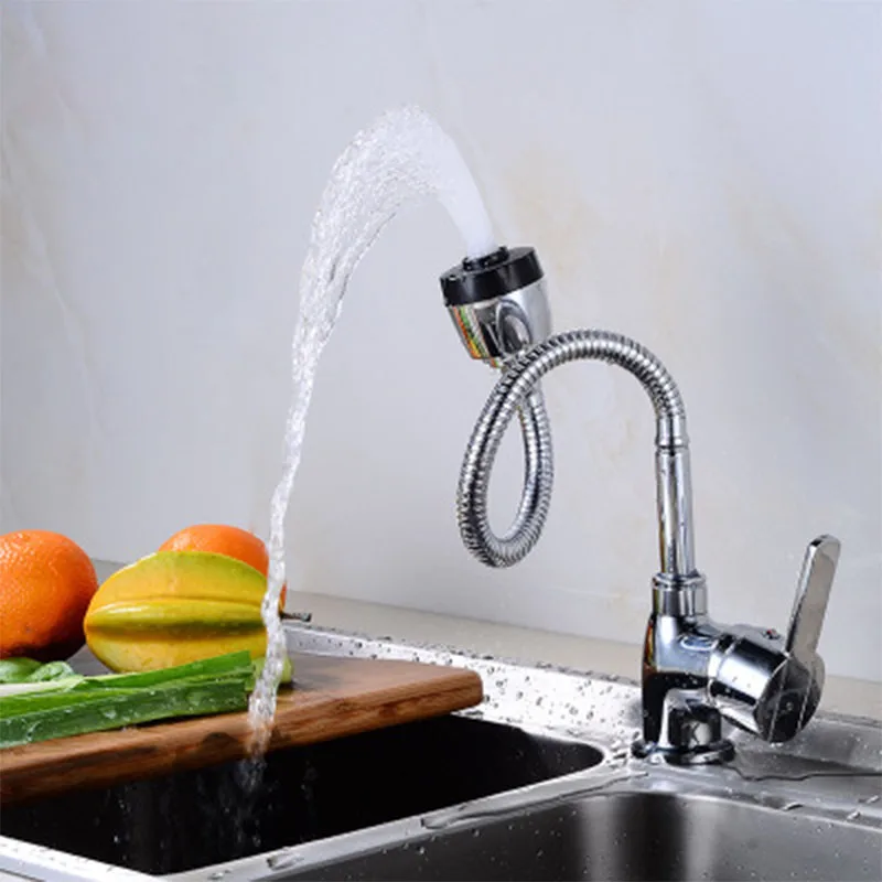 Fashion Chrome-Plated Brass Swan Neck Pull Out Black Flexible Kitchen Faucet Tap | Обустройство дома