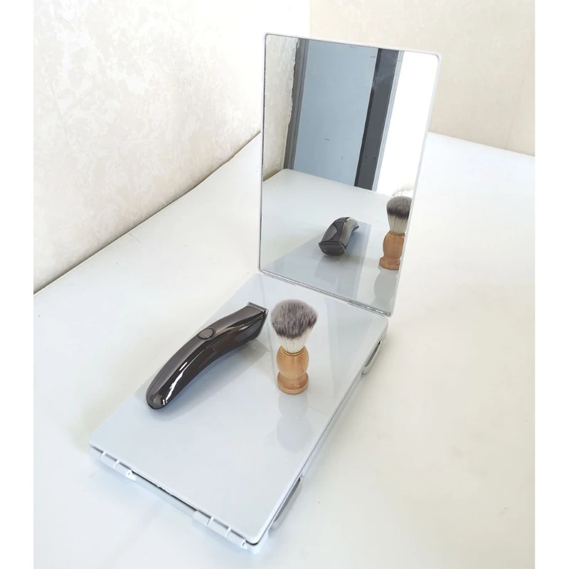 

Зеркало для стрижки волос тройного сложения, зеркало для самостоятельной укладки с регулируемым крючком по высоте