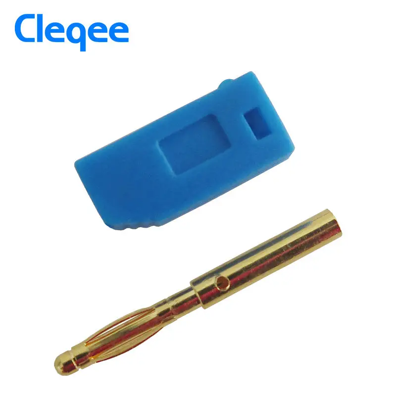 Cleqee P3012 10 шт 2 мм разъем типа банан позолоченный медный Штабелируемый для